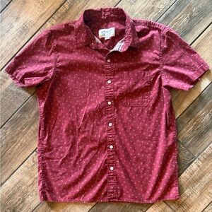 American Eagle Outfitters Maroon Patterned Men's Shirt